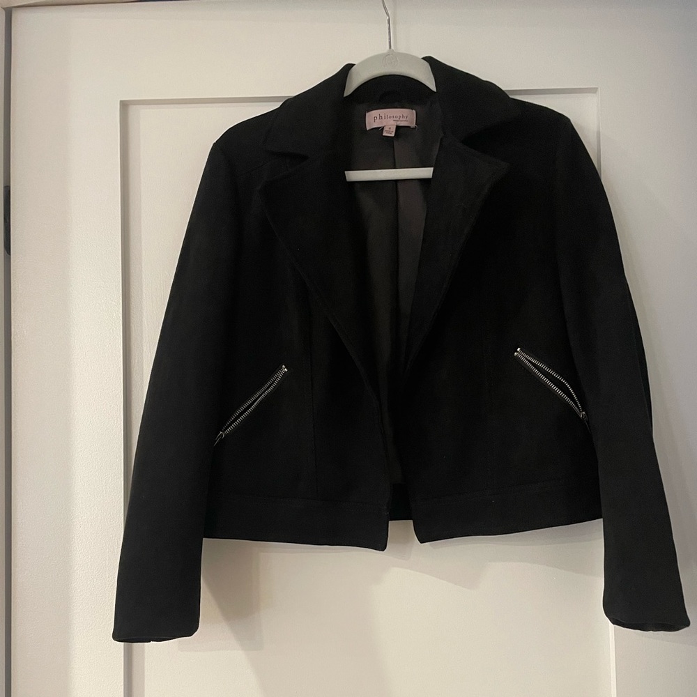 Philosophy Cropped Hi-Lo Blazer